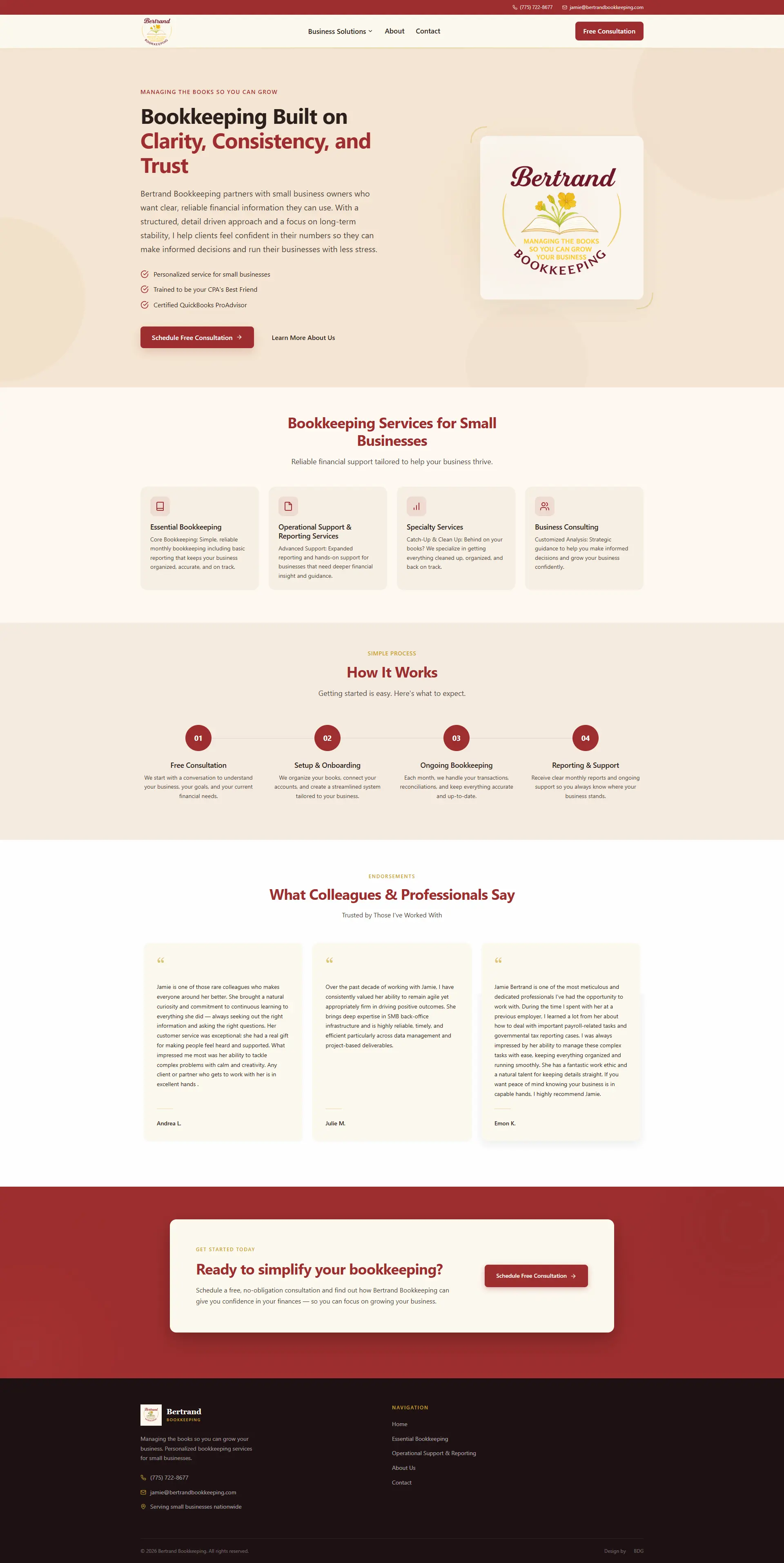 Bertrand Bookkeeping